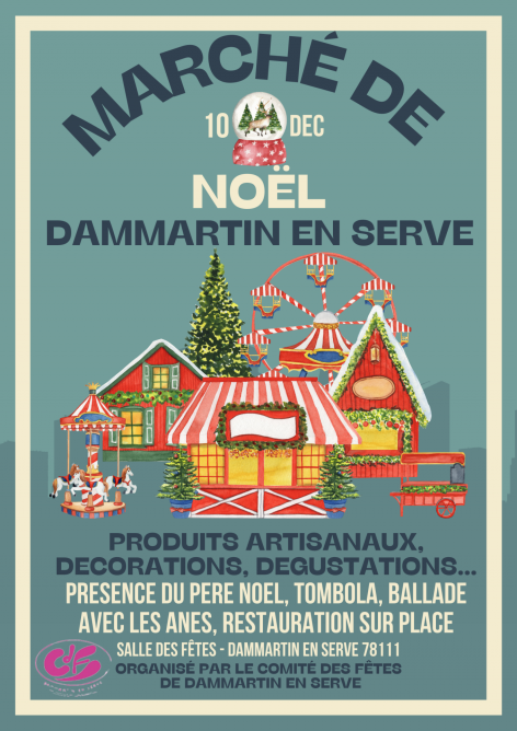 Vintage christmas market winter wonderland poster 3